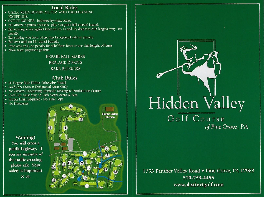 Scorecard & Layout - Hidden Valley Golf Club